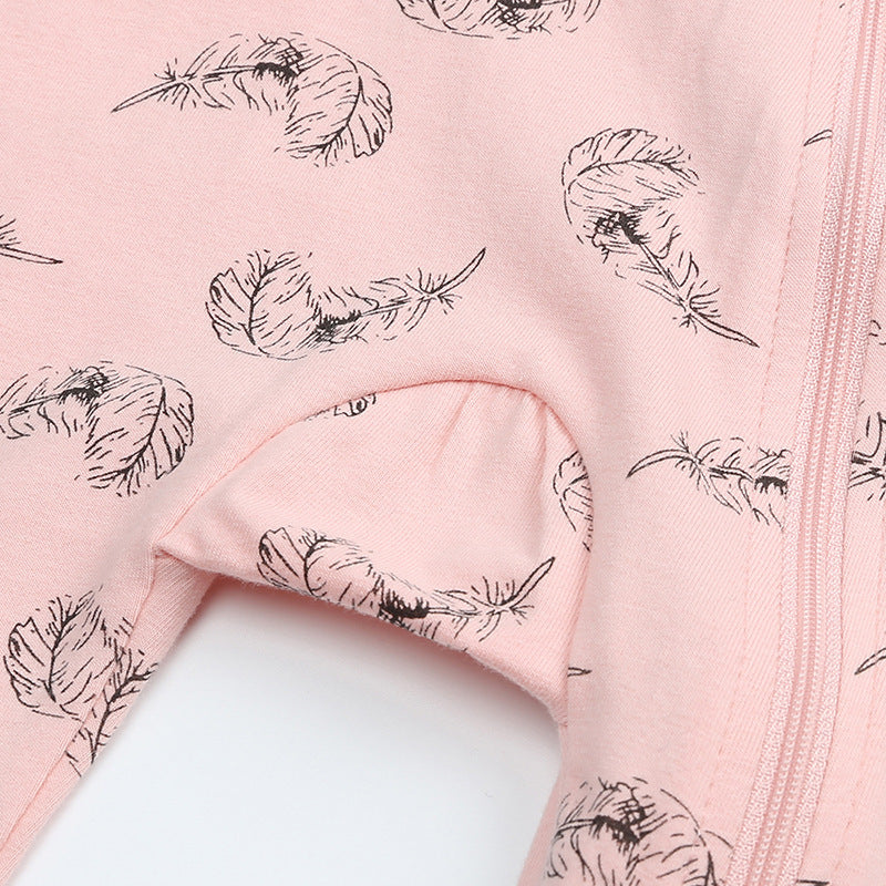 Pink Feather Romper