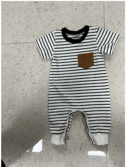 Cotton Striped Jumpsuit